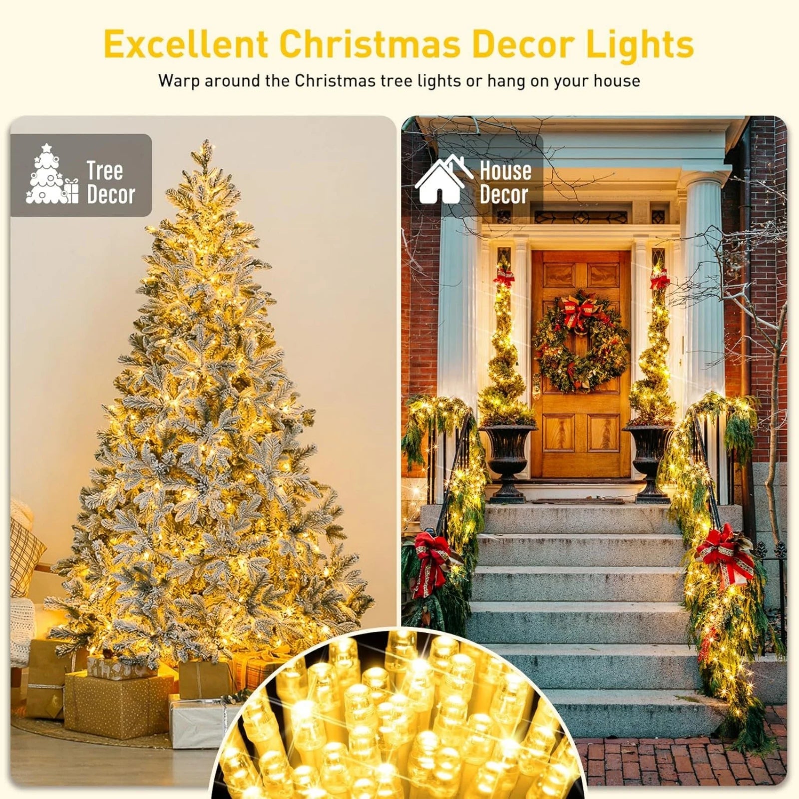 24V 100/800LED String Lights 8 Modes Waterproof Blue White Warm RGB LED Fairy Lights Courtyard Christmas Party Wedding Decor