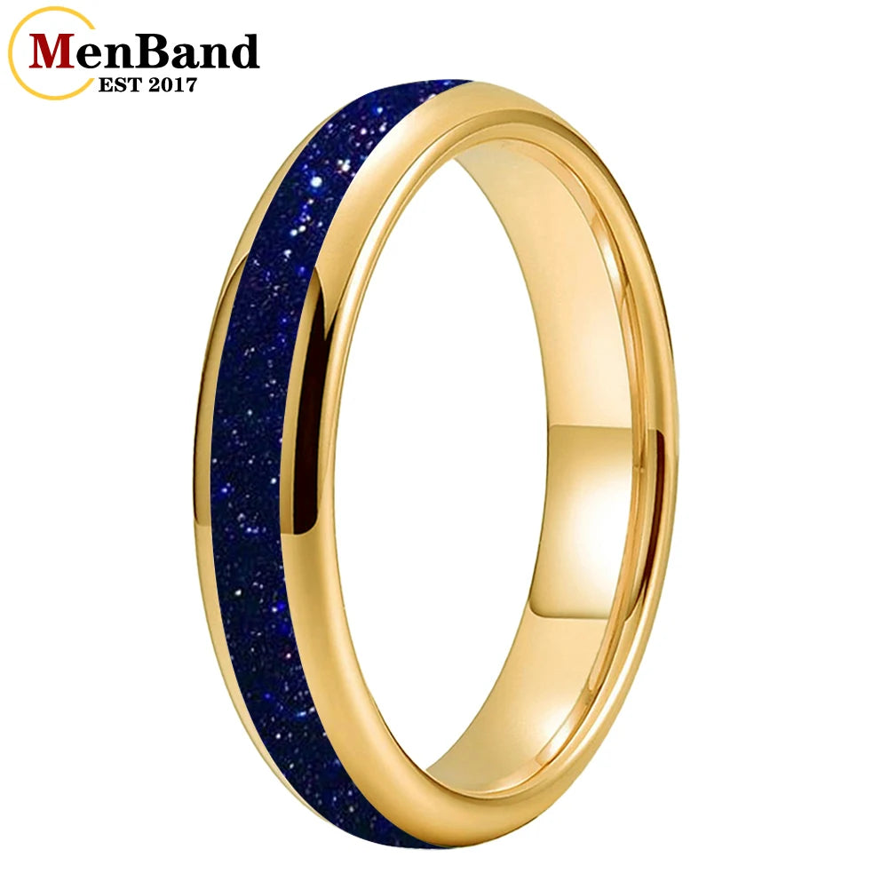 Bague de mariage pour homme 4/6/8mm - Bague en carbure de tungstène avec sable galactique concassé Espace cosmique Bague de mariage unisexe Bague de fiançailles Pour lui
