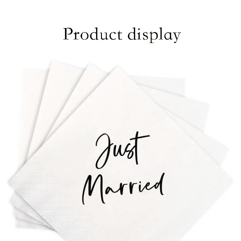 50PCS Bride to be Napkin Wedding Dinner Table Atmosphere Decoration Engagement Party Decoration Wedding Napkin