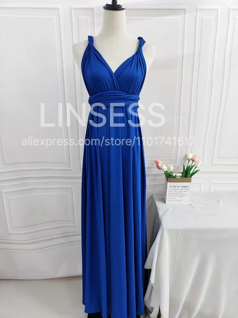 Robe de demoiselle d'honneur, robe longue vert olive de demoiselle d'honneur, robe convertible pour cortège nuptial, robe infinie multivoies, robe sur mesure