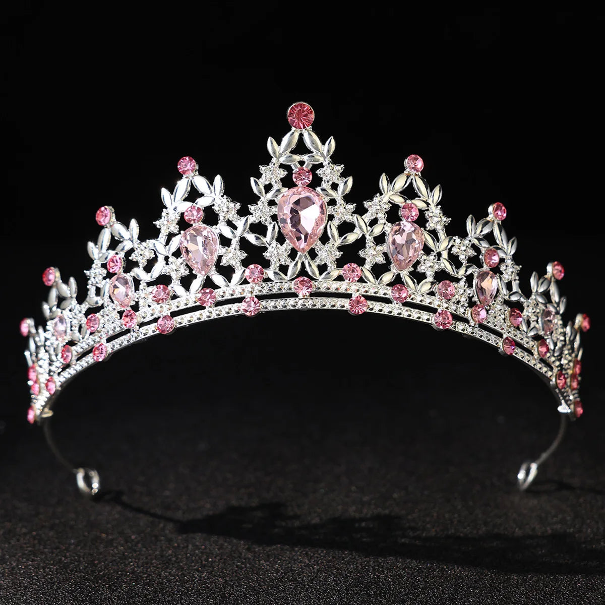 Couronne de Luxe Vintage en Cristal Accessoires de Cheveux de Mariée Style Palais Bandeaux de Fête pour Noël Nouvel An Banquet Soirées