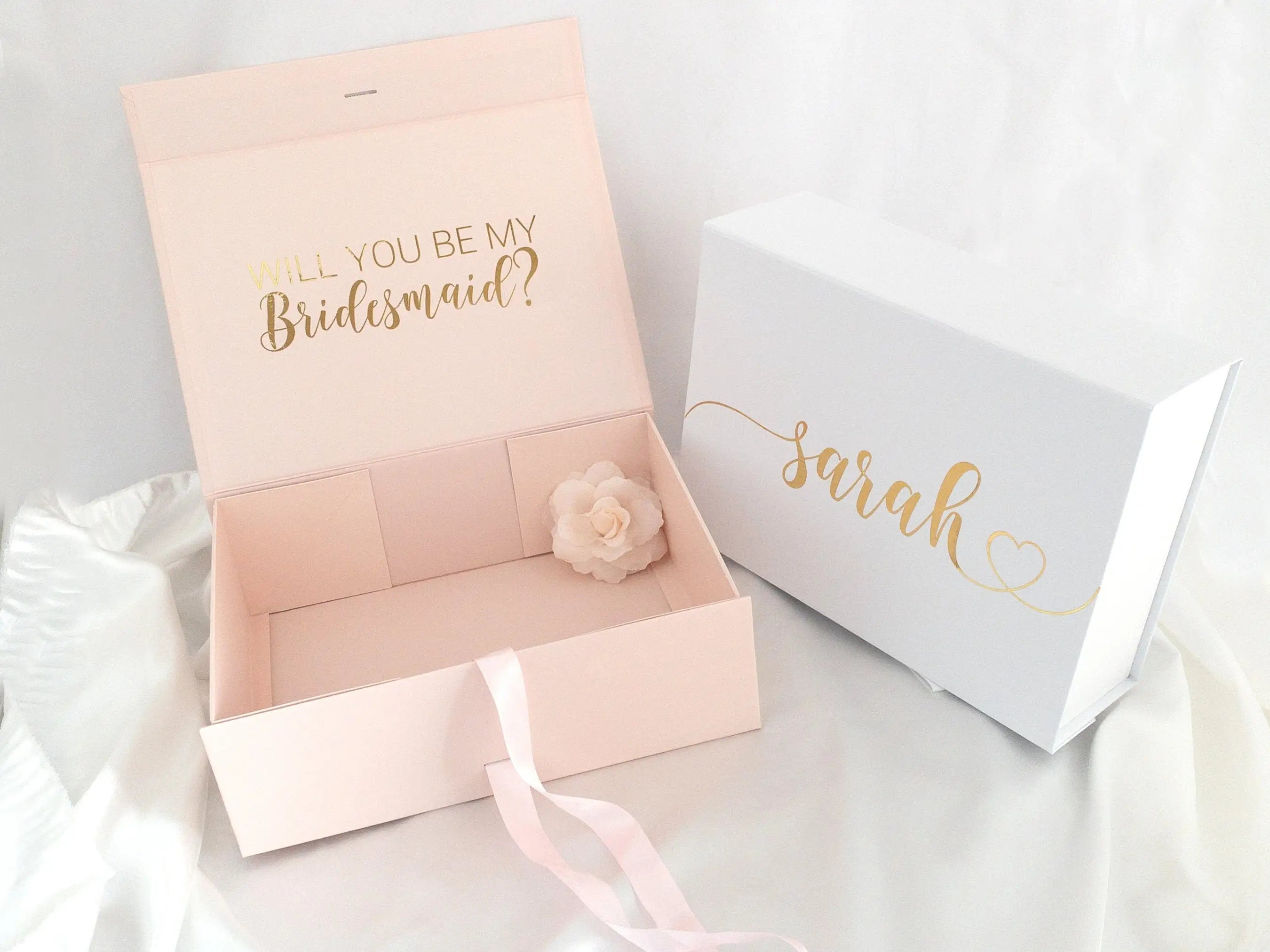 Coffret Cadeau Demoiselle d'honneur Personnalisé Boîte Cadeau Témoin de Mariage Personnalisée Avec Prénom Coffret Cadeau Pour Anniversaire Noël