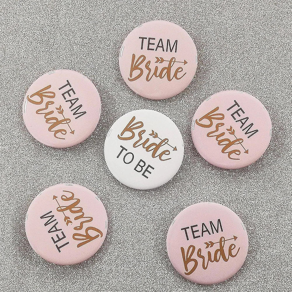 Team Bride & Team Groom Button Pin Set | Bachelorette Party Badges | Bridesmaid Gift Favors