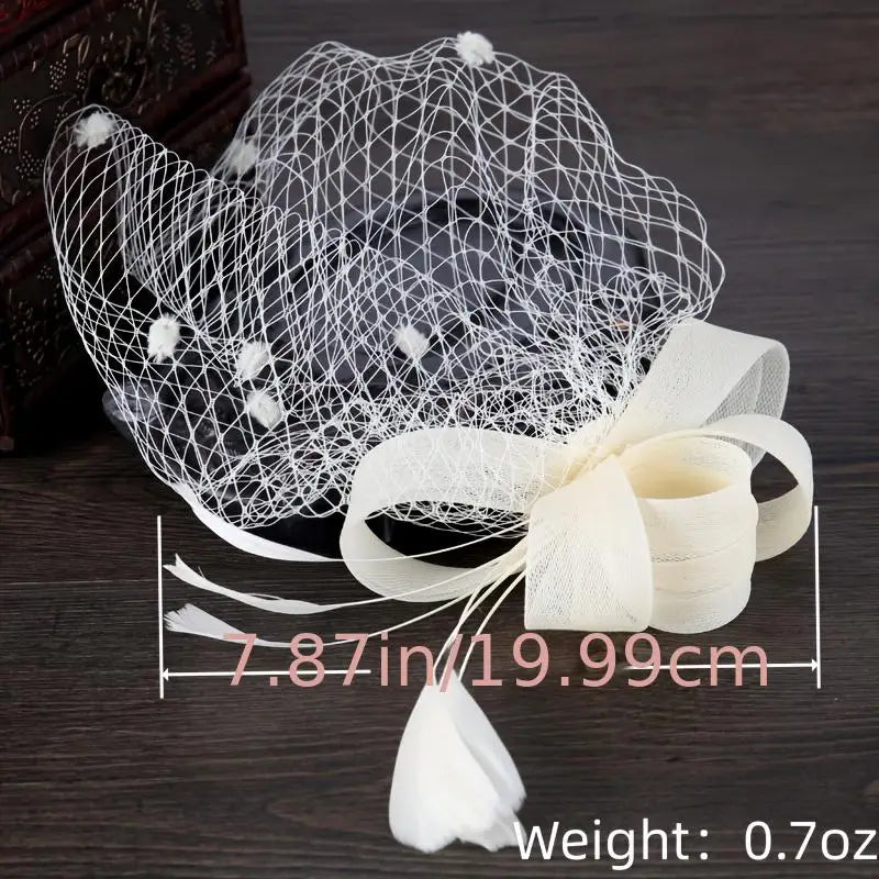 Bridal Feather Bow Veil Party Wedding Bridal Accessories Jewelry Veil Headdress
