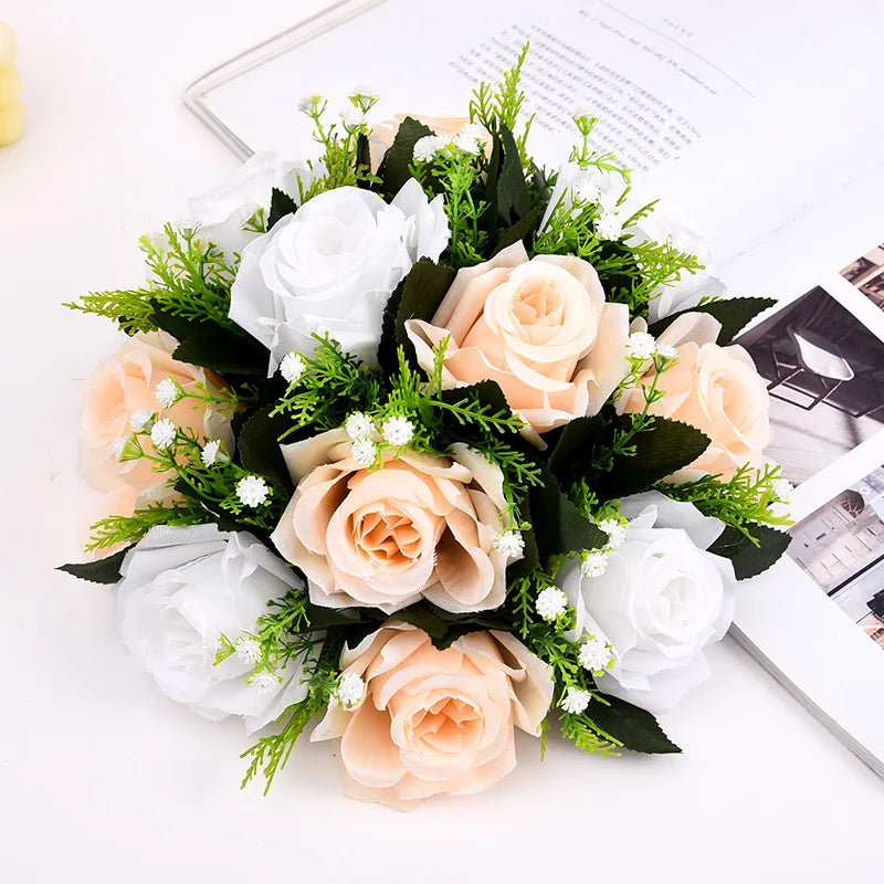 Boule de fleurs en soie pour centres de table de mariage et d'événements