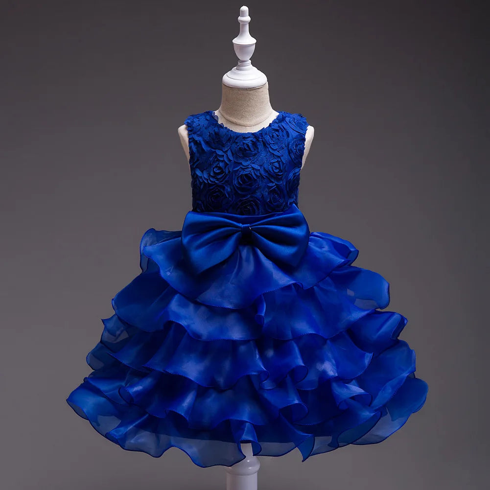 Robe de demoiselle d'honneur pour mariage, pour bébé fille de 2 à 8 ans, tenues d'anniversaire, robes de première communion pour enfants, tenues de fête pour petites filles