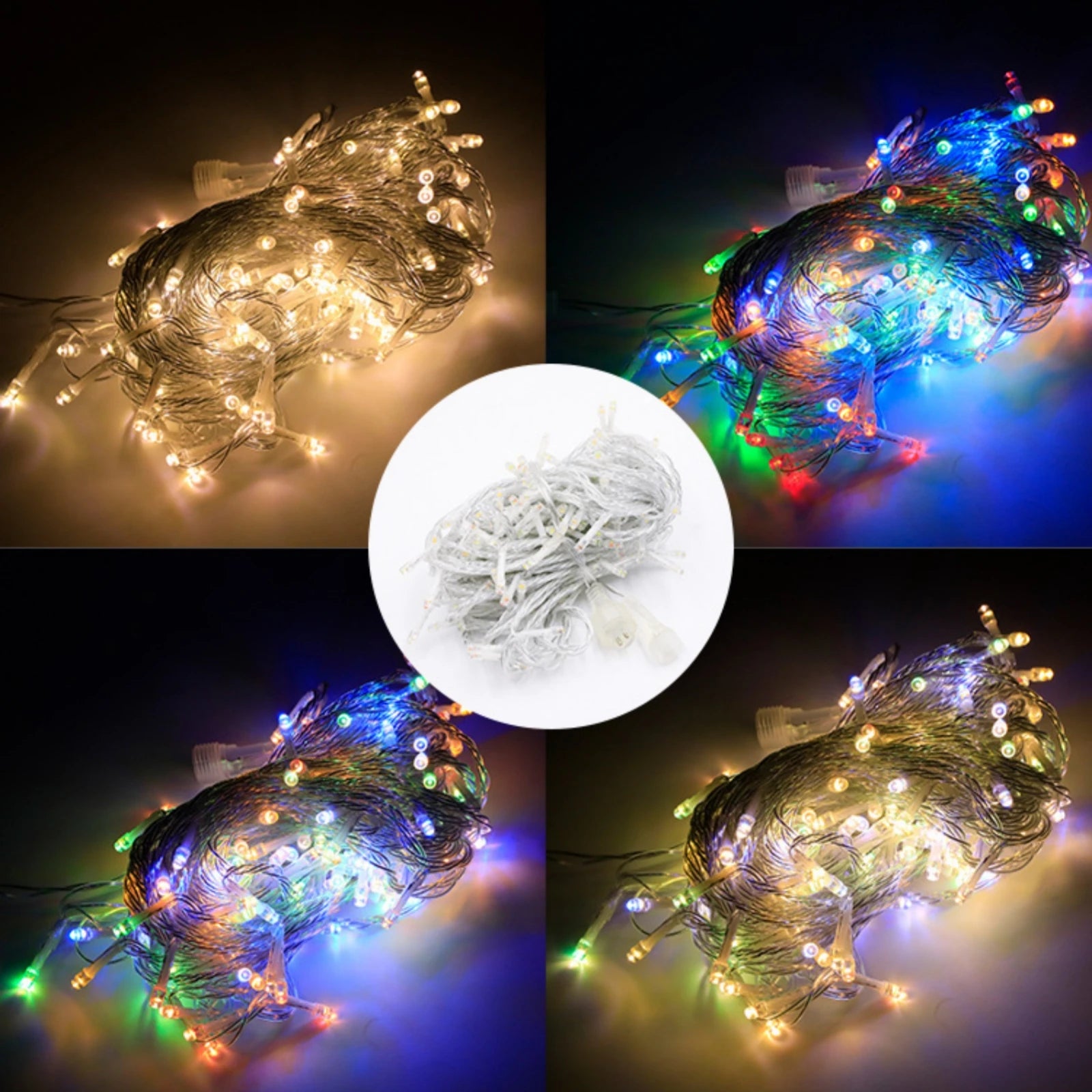 24V 100/800LED String Lights 8 Modes Waterproof Blue White Warm RGB LED Fairy Lights Courtyard Christmas Party Wedding Decor