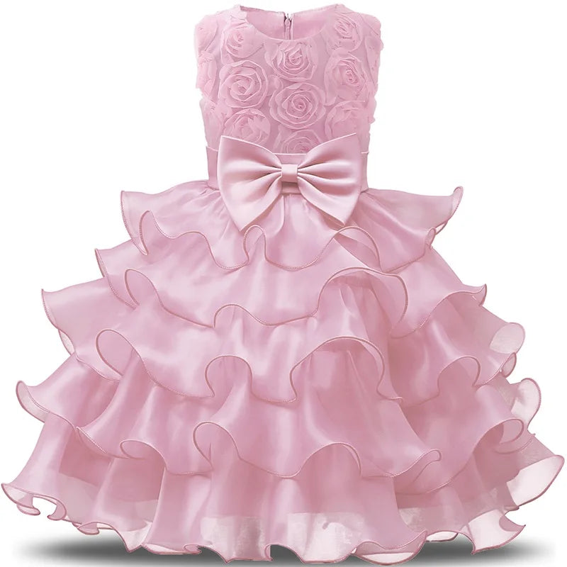 Robe de demoiselle d'honneur pour mariage, pour bébé fille de 2 à 8 ans, tenues d'anniversaire, robes de première communion pour enfants, tenues de fête pour petites filles