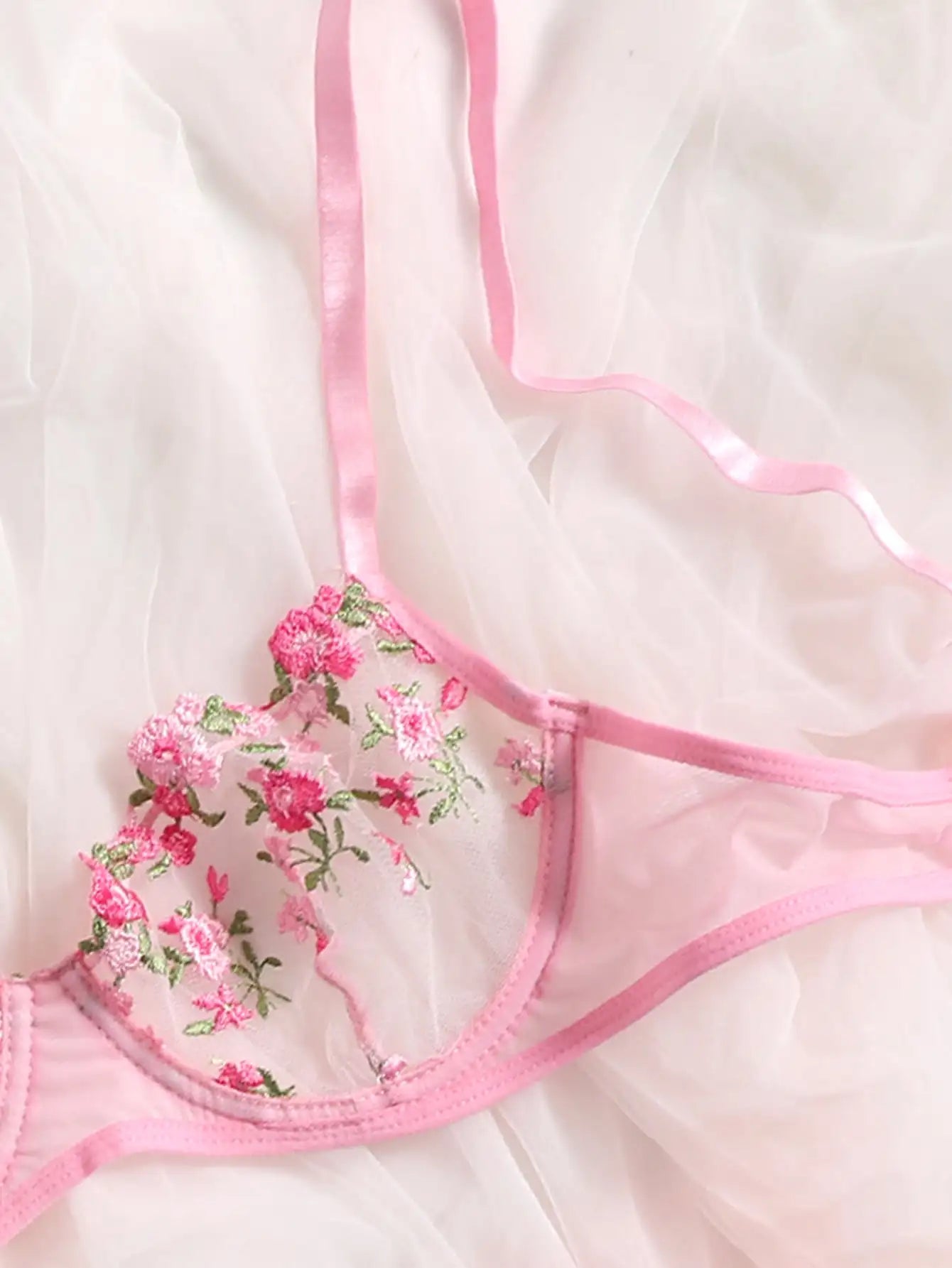 New Candy-colored Fairy Lingerie Underwear Transparent Lace Exotic Set See-Through Delicate Bilizna Sexy Fancy Intimate Push Up