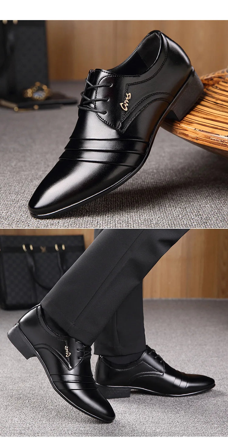Chaussures de costume d'affaires pour hommes, nouveau modèle de printemps, chaussures grande taille pour hommes 2025, luxe, cuir, décontracté, habillé, haute qualité