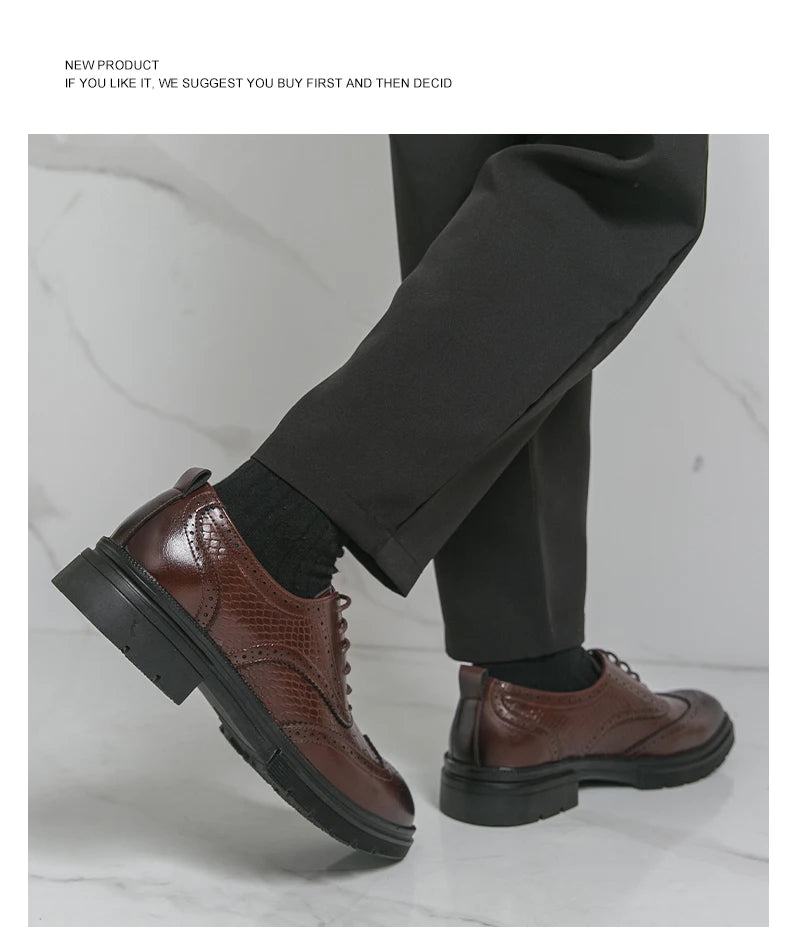 Chaussures classiques de mariage en cuir pour hommes Richelieu Chaussures habillées d'affaires de haute qualité pour hommes Chaussures de bureau pour homme pour fête, événements sociaux ou occasions formelles