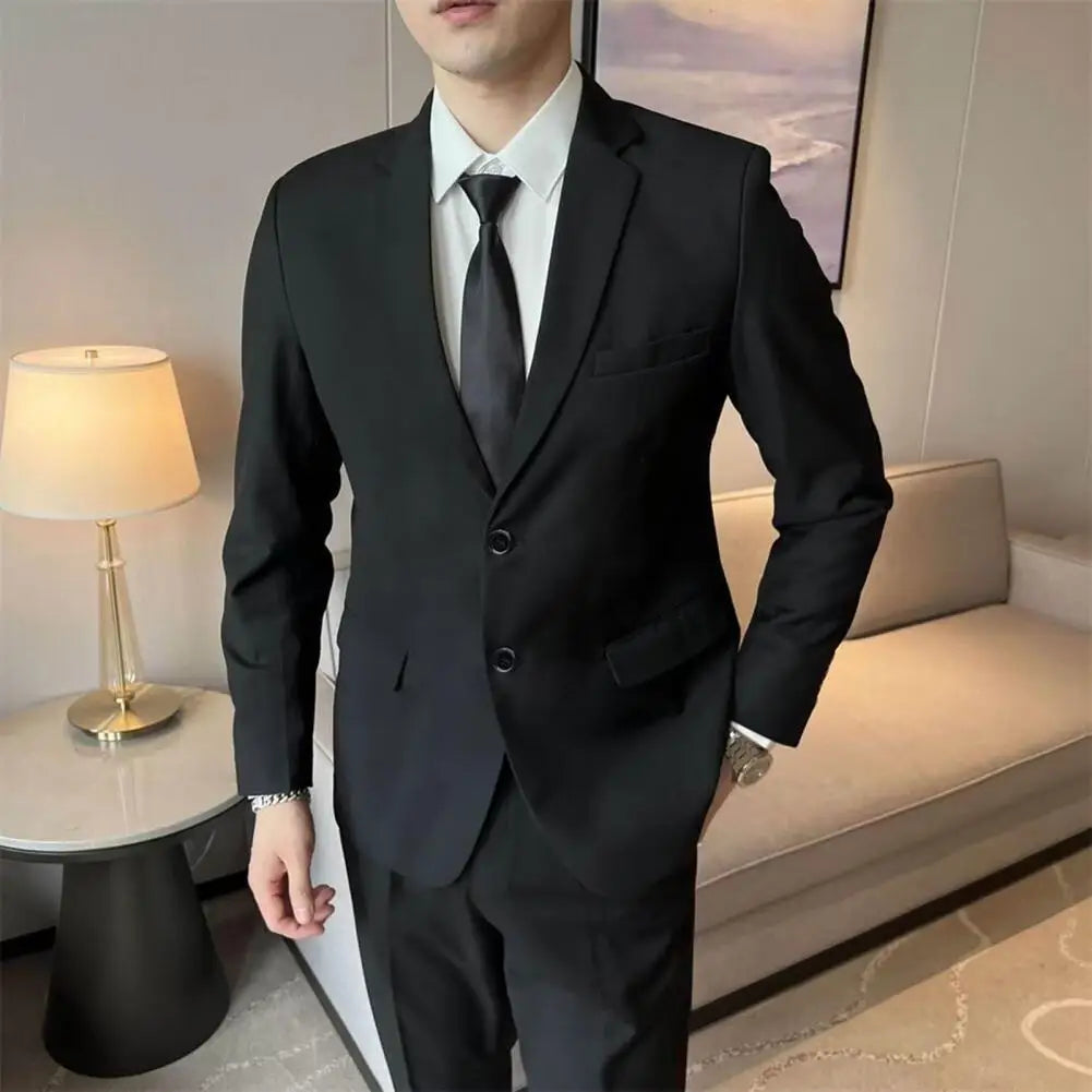 Suits For Men Elegant Wedding 2 Pieces Set Jackets Pants Blazers Slim Fit Formal Outfit Fashion Business Classic 2026 Costume