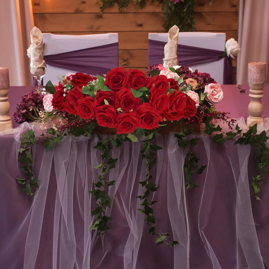 Bouquet de Mariée en Soie Rose Fleur Artificielle — Prêt à Offrir et à Bricoler