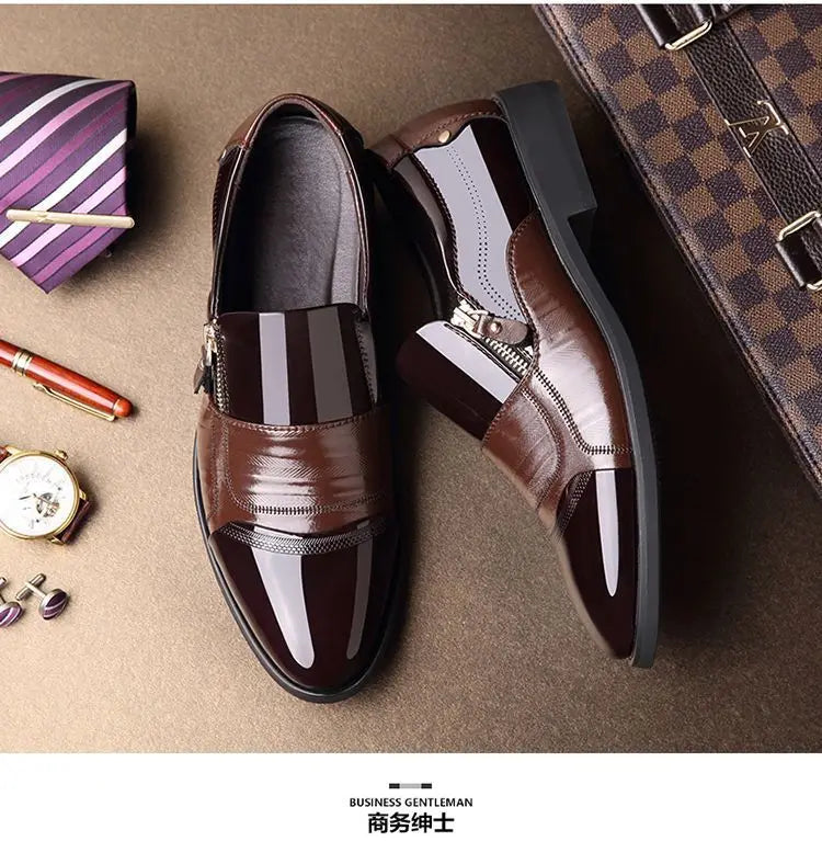 Chaussures Homme Chaussures en Cuir Chaussures Habillées D'affaires Décontractées Tout-Aller Anti-Choc Résistantes à l'Usure Chaussures Homme