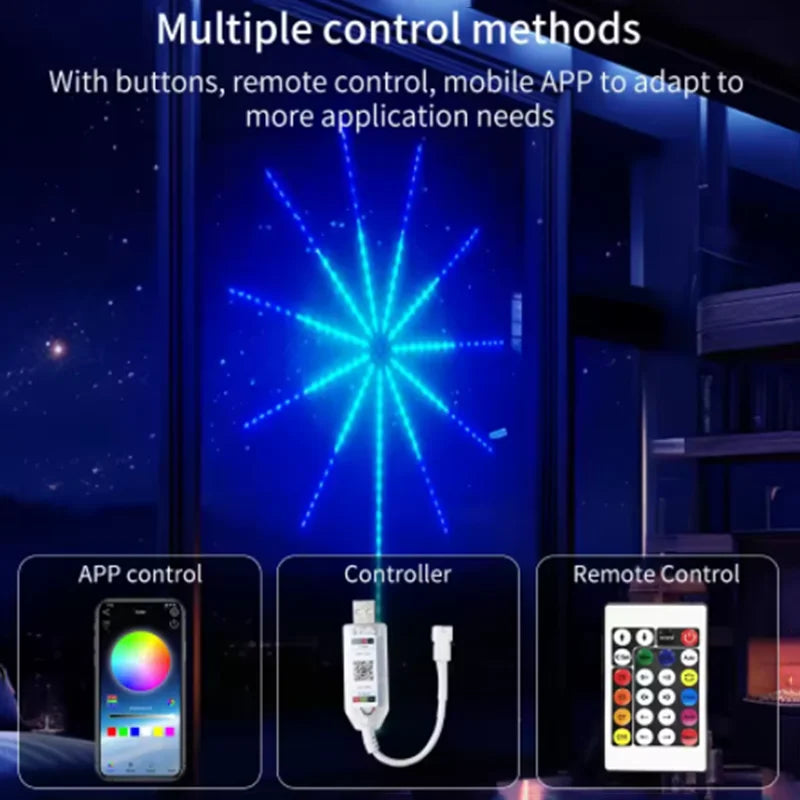Guirlande lumineuse de Noël intelligente RVBIC à LED, bande lumineuse USB, lampe guirlande LED, pour l'extérieur, le jardin, la chambre, le camping, la décoration de mariage, lumières féériques