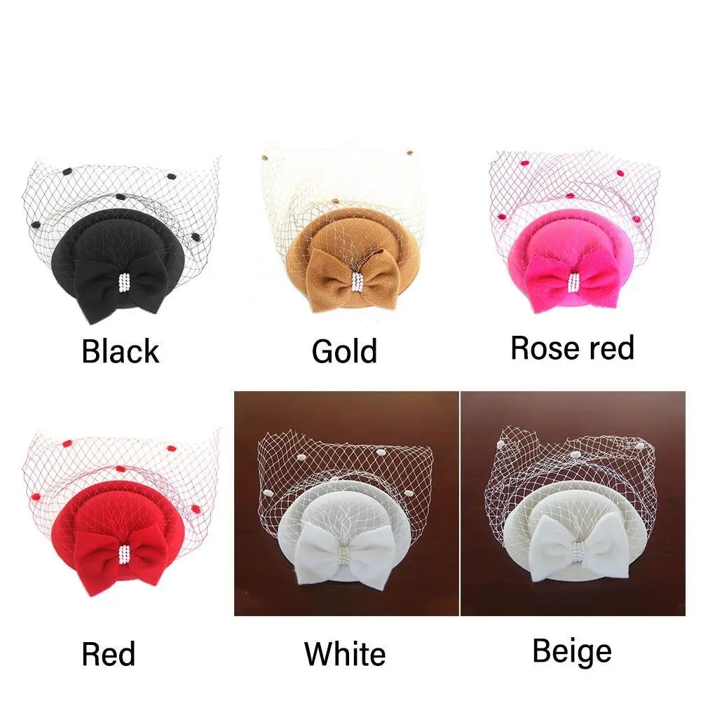 Accessoires Cheveux Serre-têtes Fascinateurs Chapeaux de Mariage Élégants Nœud Feutre Bandeau Pince à Cheveux Fascinateur Chapeau Haut de Forme Mariée