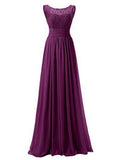 Customized A-Line Chiffon Bridesmaid Dress Wedding Party Evening Dresses Lace Sleeveless Prom Party Gowns robe soirée femme