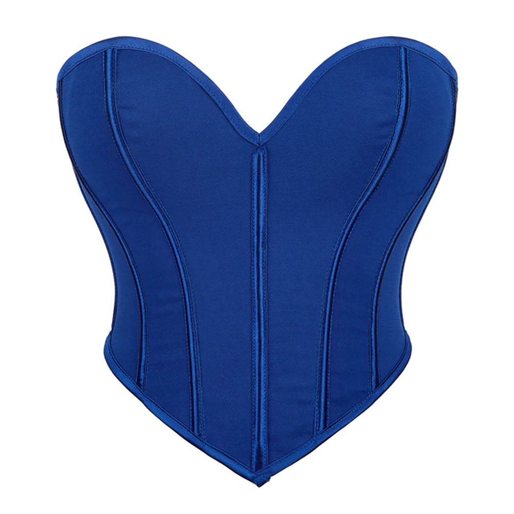 Sexy Women Overbust Corsets / Golden  Lace Up Body Shaper / Lingerie Gothic Corselet