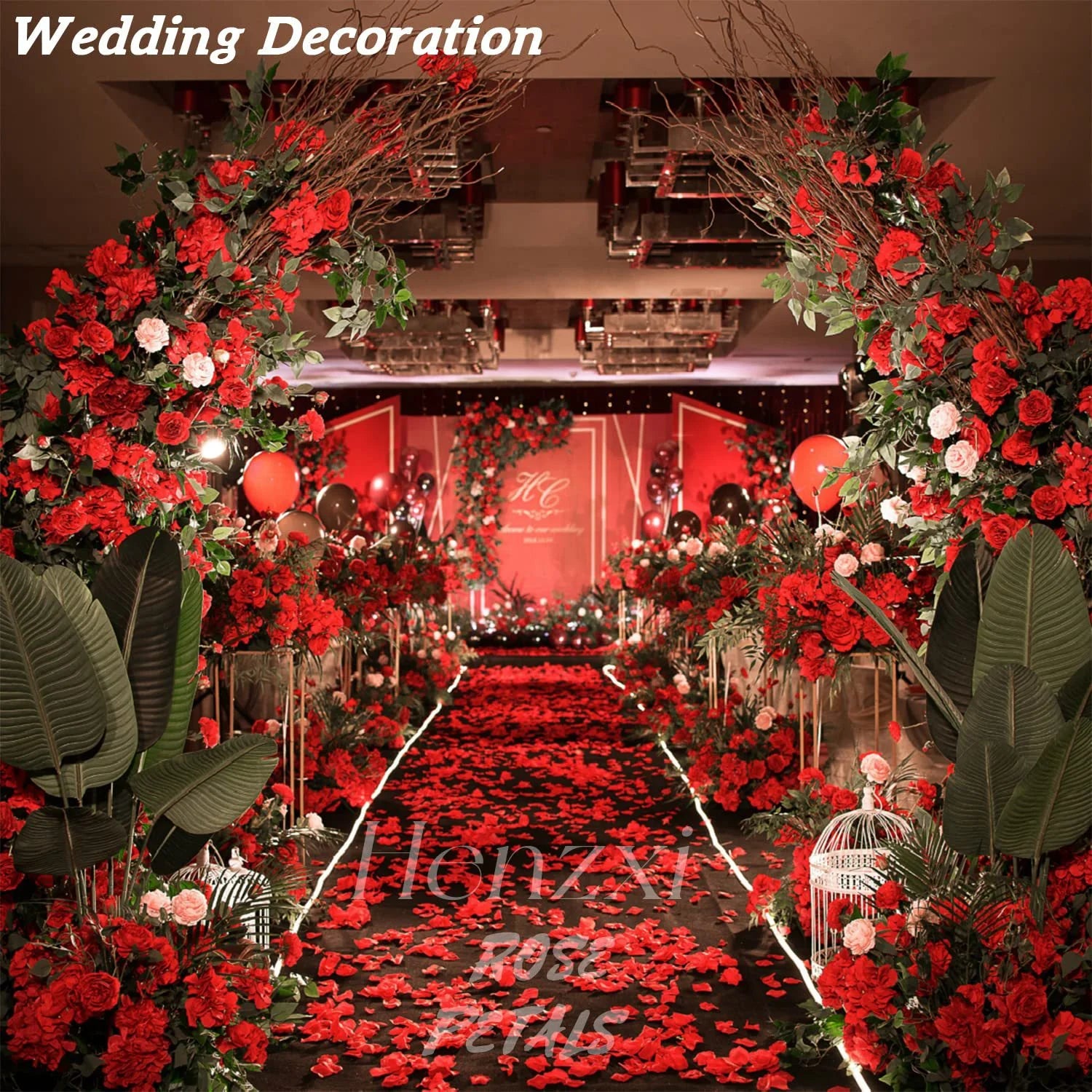 1000Pcs Artificial Silk Rose Petals Romantic Party Home Decoration Valentine's Day Wedding Wreath Flower Rose Petals Decoration