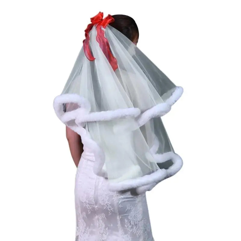 39BD Fingertip Bridal Headdress Veils Cathedral Wedding Veils Minimalists Women Veil for Wedding Ceremonies