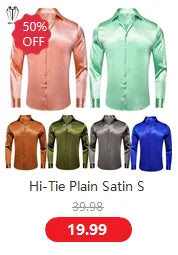 Gilets de costume en soie Hi-Tie pour homme, 4 pièces, tissés, vert sauge uni, gilet, cravate, pochette, boutons de manchette, pour affaires, mariage, robe, veste de taille