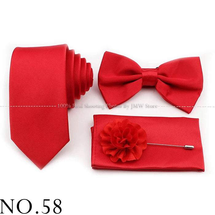 Ensemble cravate et nœud papillon violet bleu sauge vert en polyester, boutons de manchette et broche pour costume de marié, cravate de mariage, accessoire de chemise
