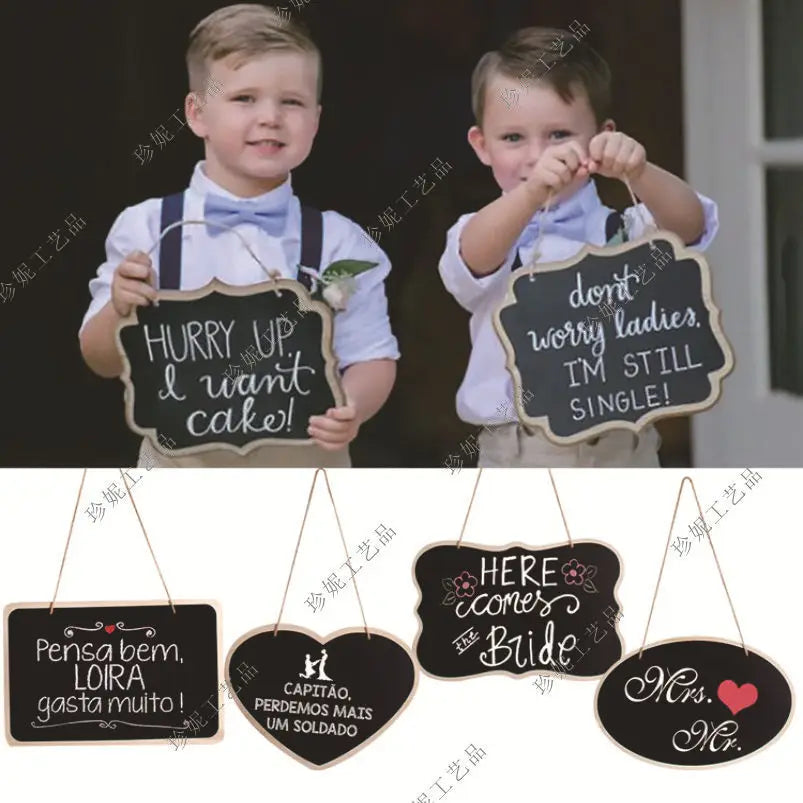 Tableau noir rustique en bois Mr Mrs pour mariage, décoration de fête prénuptiale, photobooth, anniversaire, panneau décoratif pour la maison, tableau de messages
