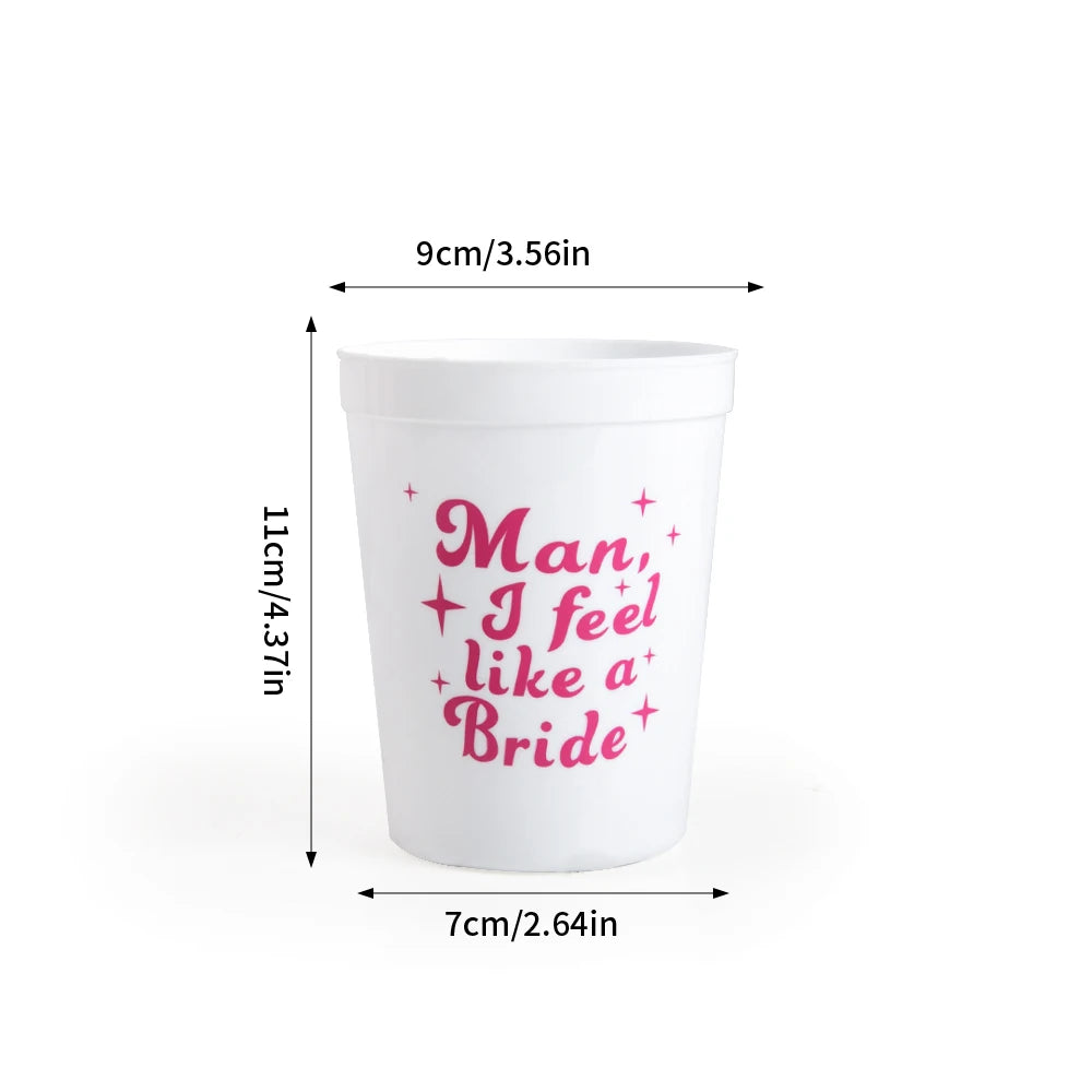 7 gobelets en plastique de fête pour enterrement de vie de jeune fille Disco Cowgirl, fournitures de douche nuptiale d'anniversaire Western Cowgirl, décoration de mariage Let's Go Girls