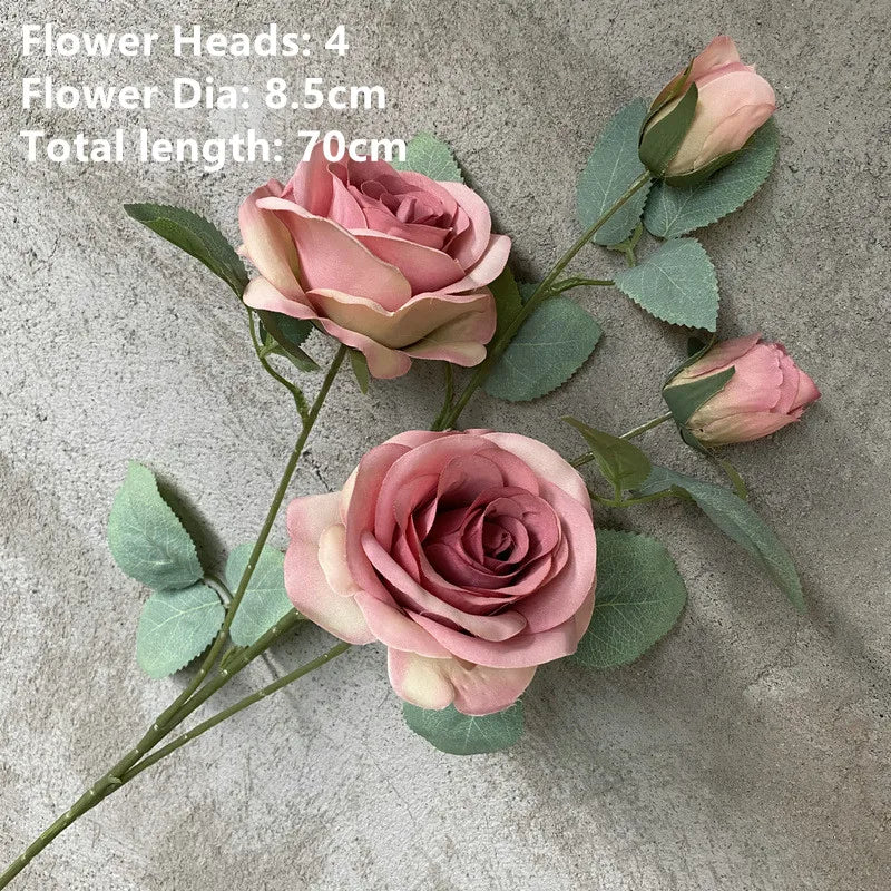 Décor romantique d'allée et de salle avec roses artificielles — Rose poudré, blush et plus