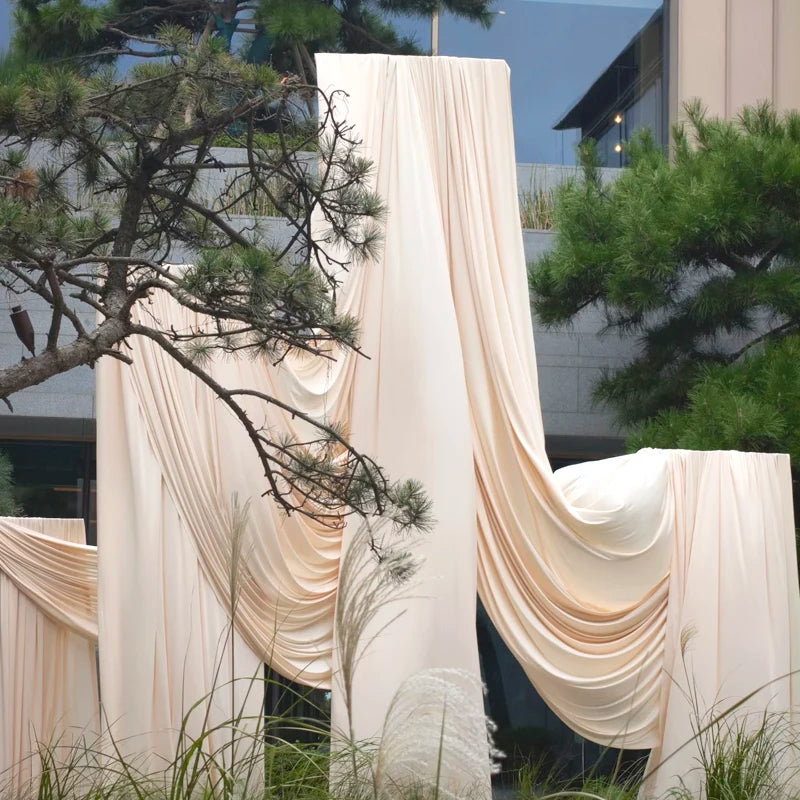 Tissu jersey extensible tricoté, bon drapé pour la décoration de mariage, les toiles de fond de fête, les rideaux, les arrière-plans de photographie, largeur 170 cm