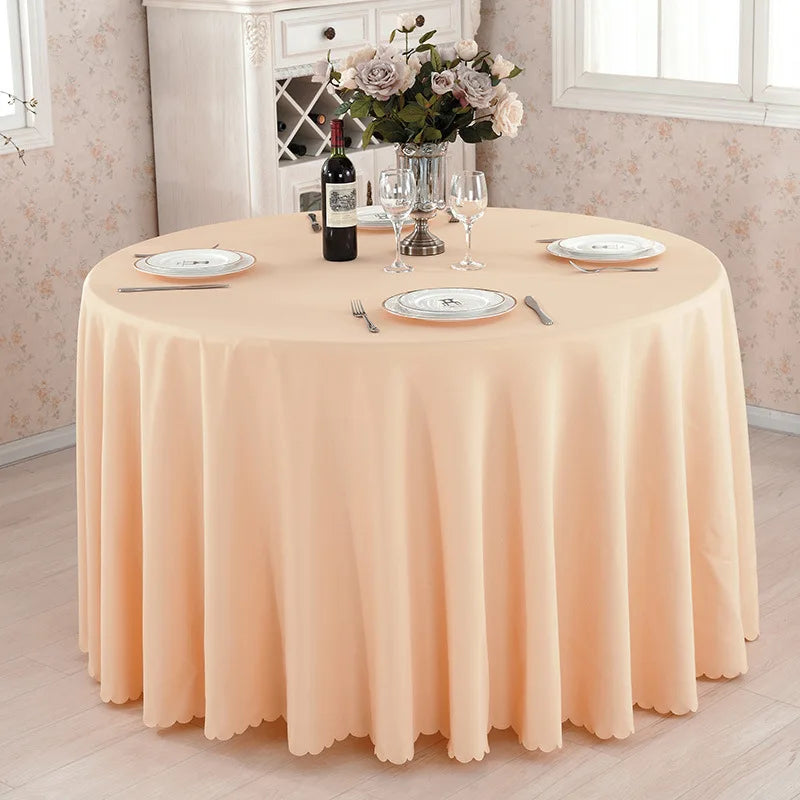 Nappe de Noël de mariage décorative, nappes rondes, housse de table à manger, décoration de banquet d'anniversaire, housse de table de salle à manger à domicile