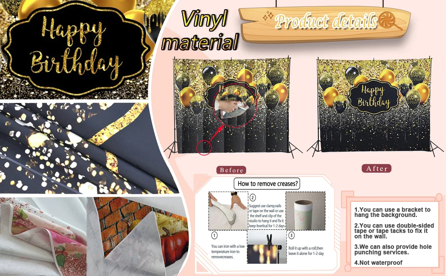 Toile de fond de fête pour photographie, motif mariage, fleur rose, palais, mur blanc, pour fête prénuptiale, décor de portrait de mariage, arrière-plan photo