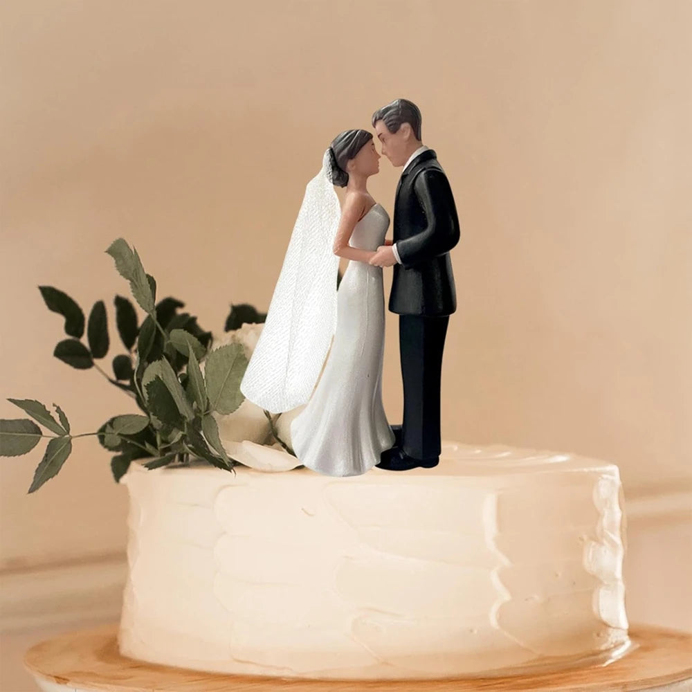 Bride & Groom Wedding Cake Topper | Romantic Couple Figurine | Wedding & Anniversary Decor