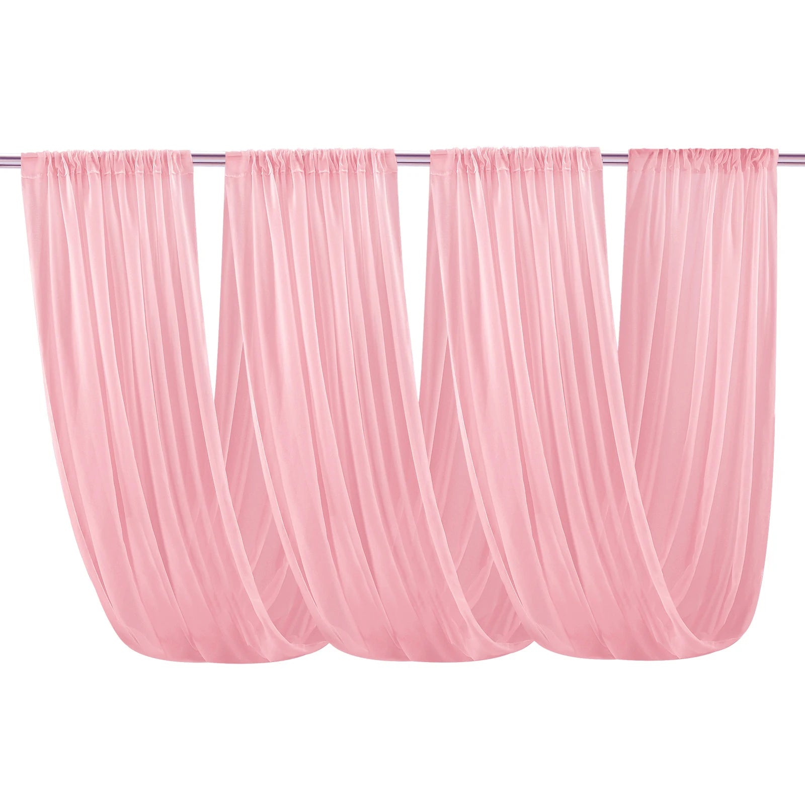 Décoration de plafond de mariage en arche avec rideaux en voile blanc, tissu en gaze, tulle pour la scène de fête, la cérémonie, l'hôtel.