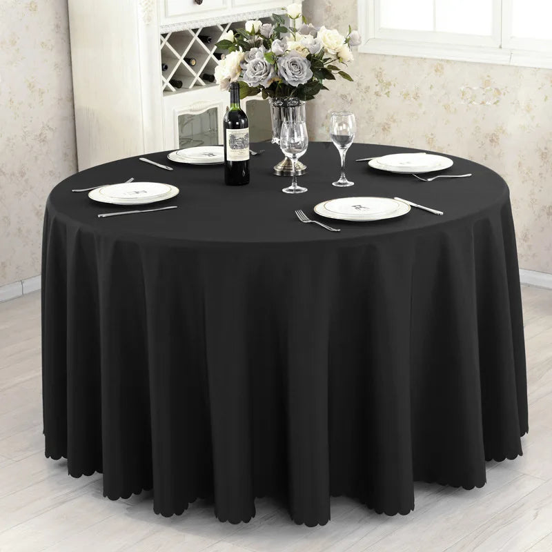 Nappe de Noël de mariage décorative, nappes rondes, housse de table à manger, décoration de banquet d'anniversaire, housse de table de salle à manger à domicile