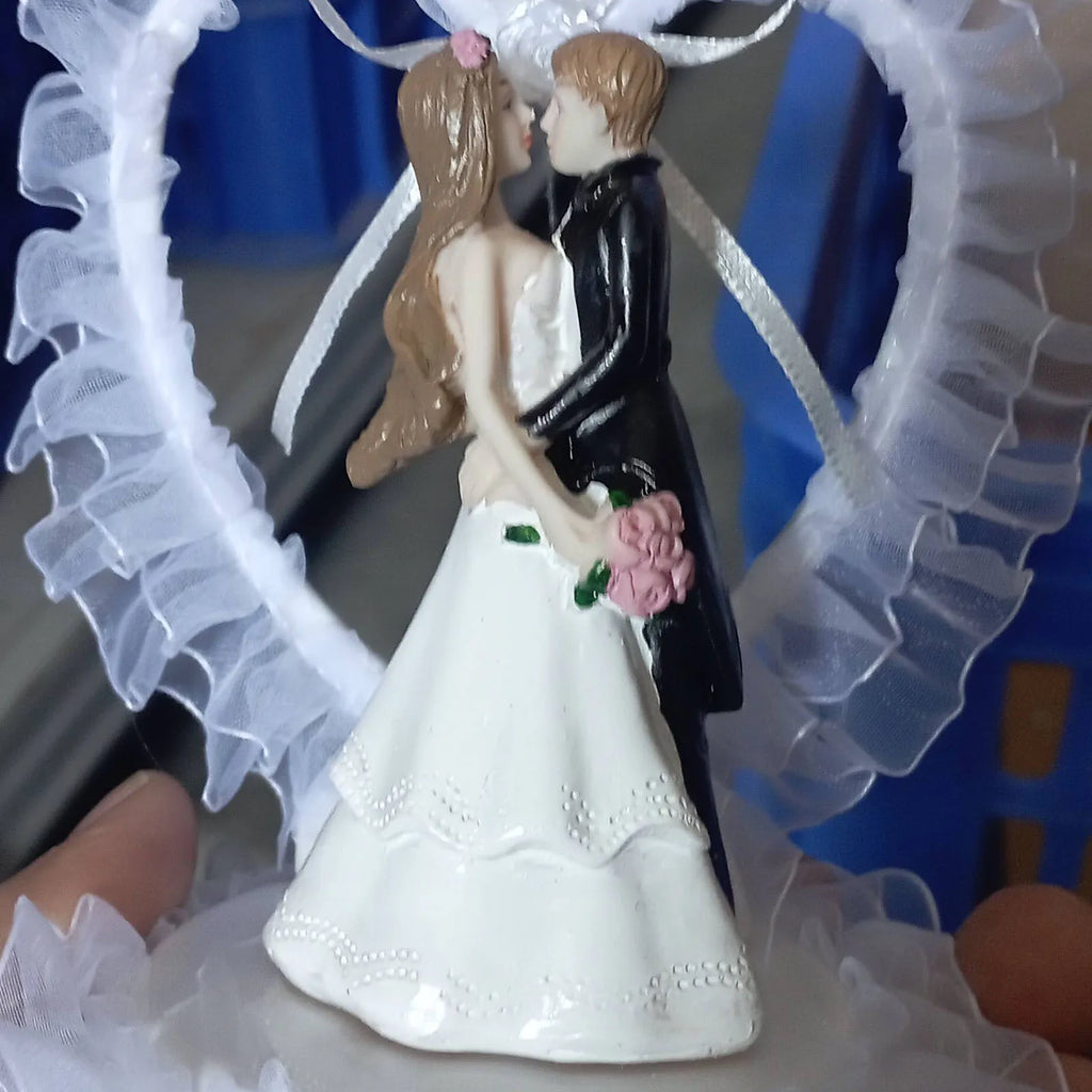 Décorations de gâteau de mariage pour mariés – Cadeau souvenir romantique pour dessert de fête de fin d'année