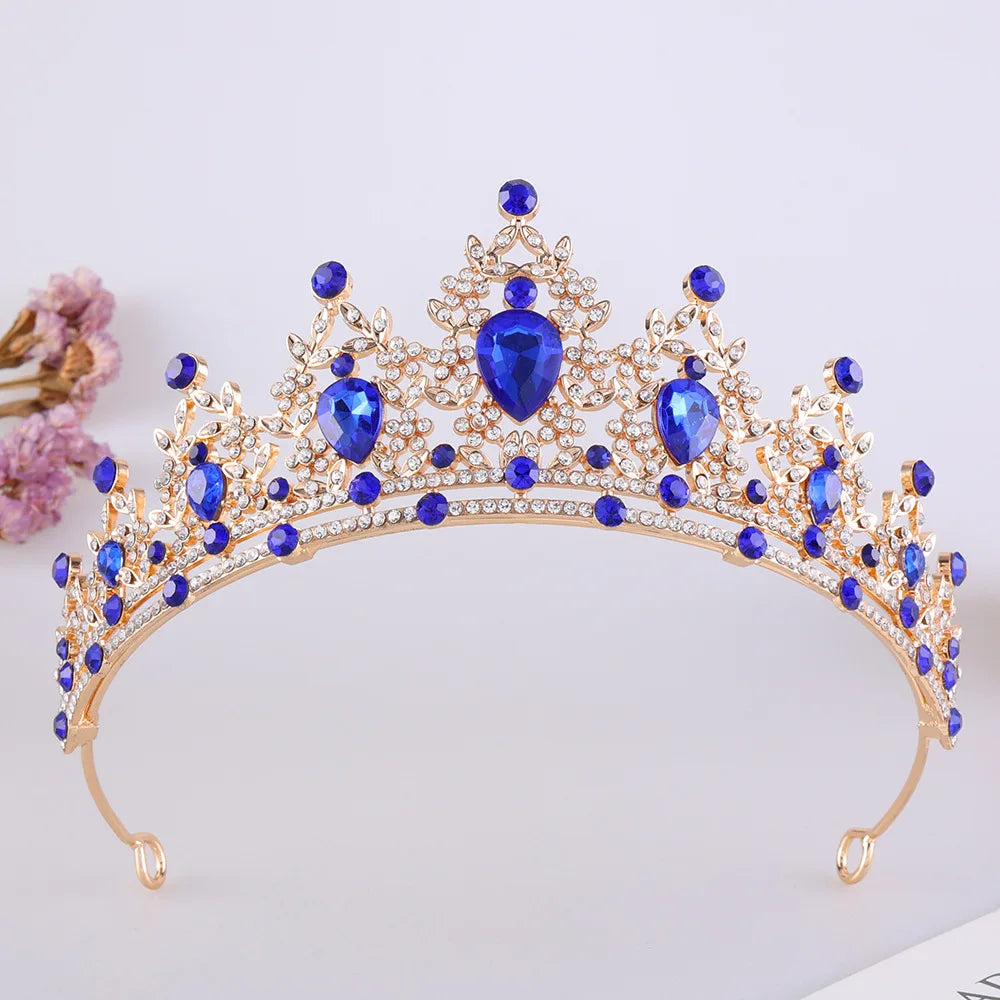 Couronnes et diadèmes de mariée princesse pour filles, bal de promo, anniversaire, robe de mariée, bijoux de cheveux, accessoires de tête de fête