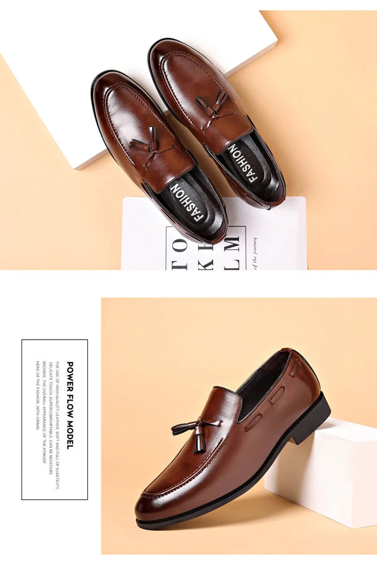 Chaussures Habillées Homme Designer 2025 Nouvelles Chaussures d'Affaires Homme à Enfiler Cuir Bout Pointu Décontractées Zapatos Para Hombres