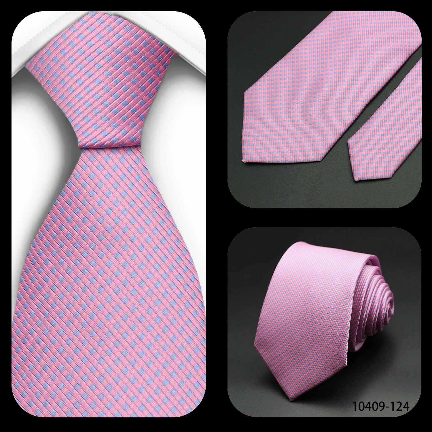 Men's 7cm Patterned Necktie | Stripes, Floral & Plaid | Groom & Wedding Party