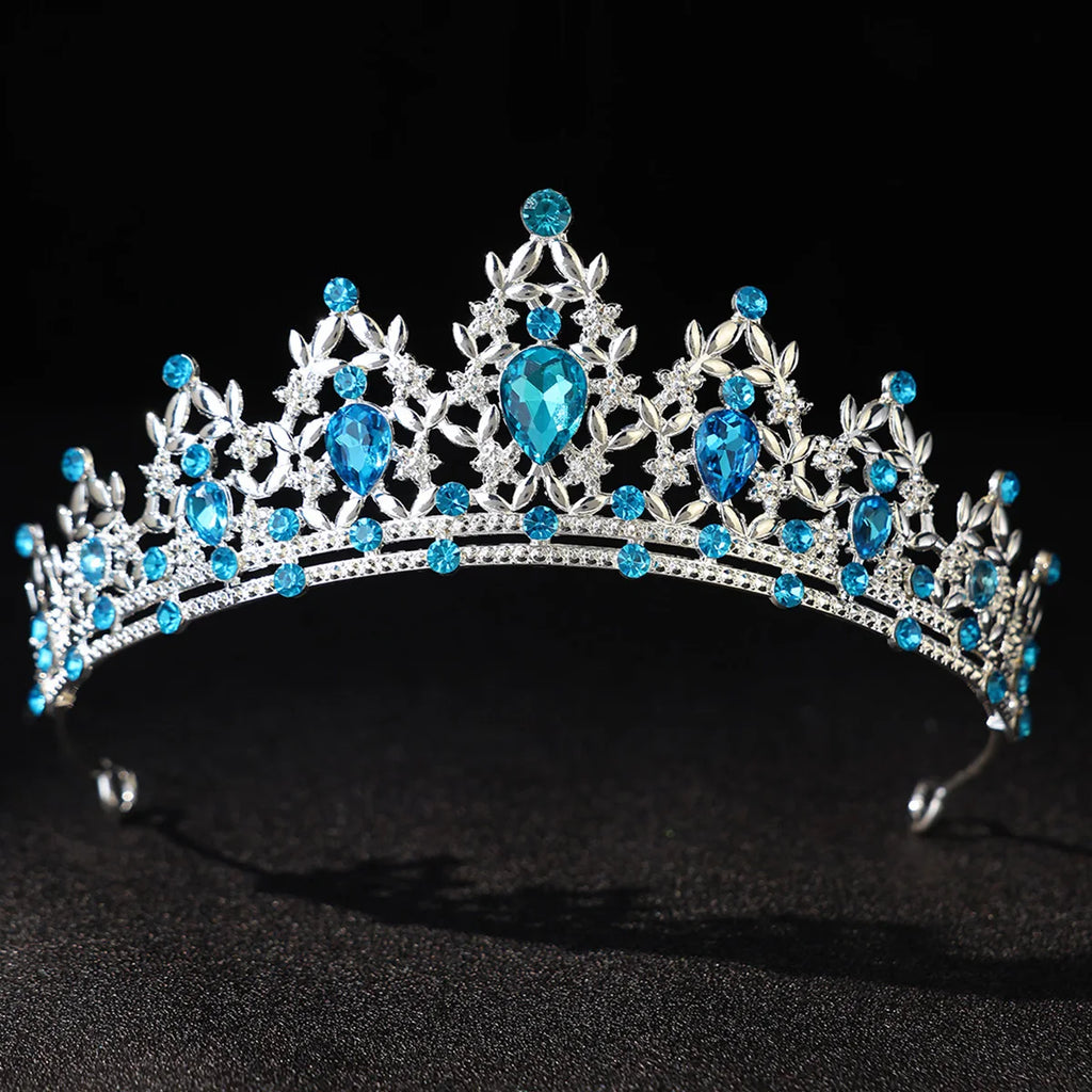 Vintage Luxury Crystal Crown Bridal Wedding Hair Accessories Palace Style Holiday Headbands forChristmas NewYear Banquet Parties