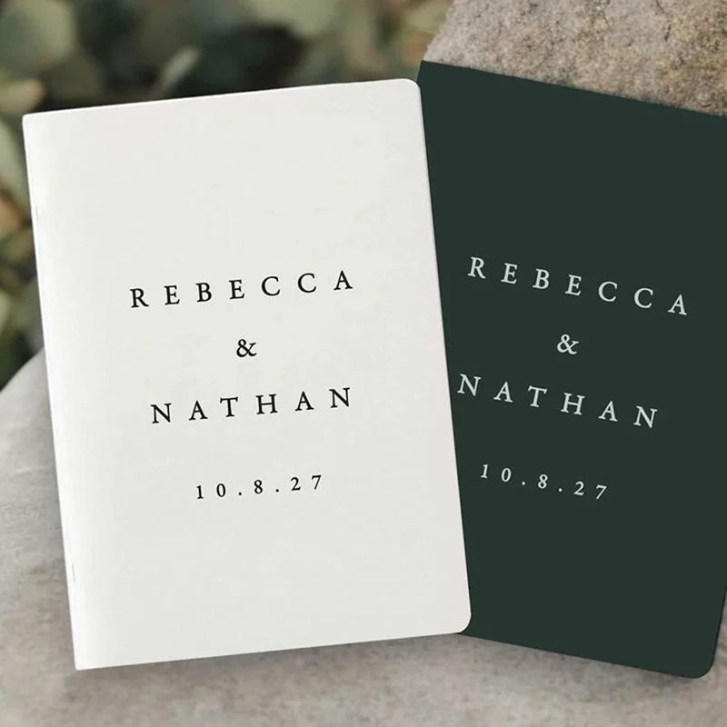 Personalized Wedding Vow Books Bride & Groom Speeches Custom His and Hers Vow Books Wedding Ceremony Decor Engagement Gift