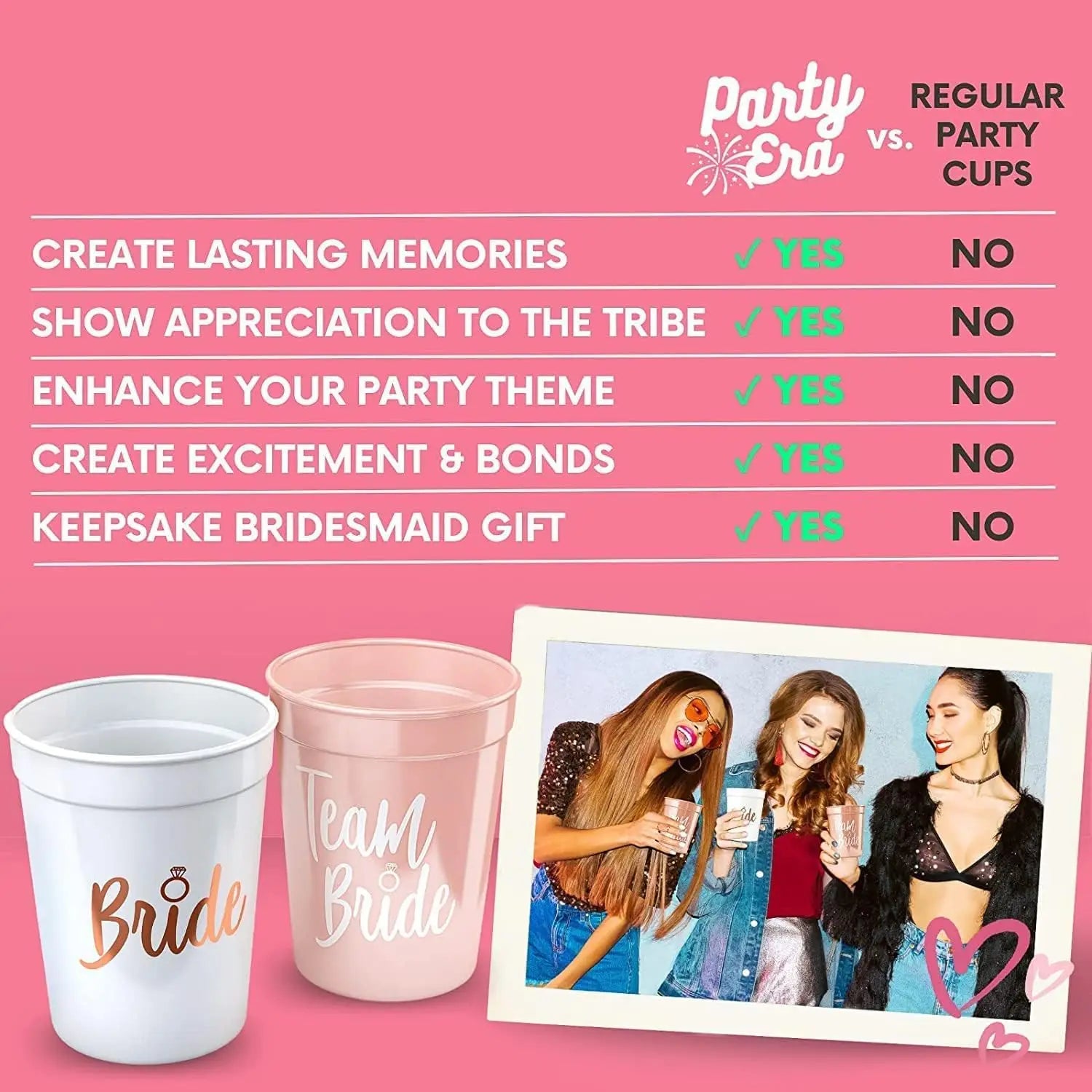 Lot de tasses en plastique pour enterrement de vie de jeune fille - Équipe de la mariée - Cadeau de douche nuptiale - Articles de fête pour enterrement de vie de jeune fille - Décoration de mariage