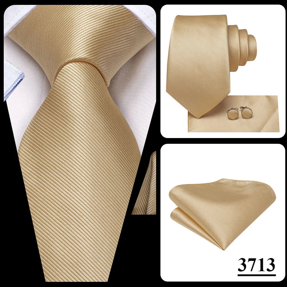 Silk Paisley & Floral Necktie Gift Set | Groom & Groomsmen Wedding Tie with Pocket Square & Cufflinks
