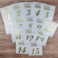 Autocollant Numéro de Table de Mariage, Décalcomanies en Vinyle pour Plans de Table, Cadres, Bouteilles, Cartes, Bougies, Vases