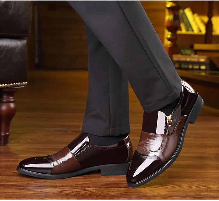 Chaussures Homme Chaussures en Cuir Chaussures Habillées D'affaires Décontractées Tout-Aller Anti-Choc Résistantes à l'Usure Chaussures Homme