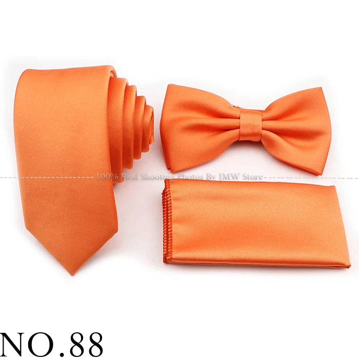 Ensemble cravate et nœud papillon violet bleu sauge vert en polyester, boutons de manchette et broche pour costume de marié, cravate de mariage, accessoire de chemise