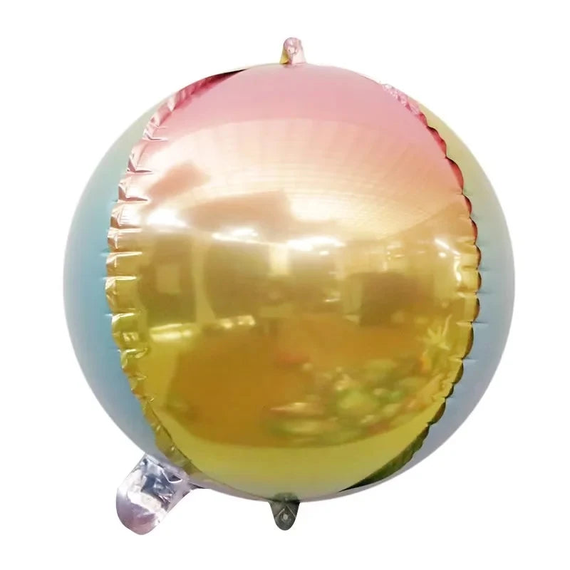 20 Ballons ronds 4D de 10 pouces Rouges Argentés en feuille d'aluminium Ballons de fête à thème d'anniversaire Douche de bébé Décoration de mariage Faveur Jouet pour enfants Air Globos