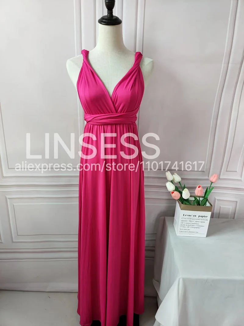Robe de demoiselle d'honneur, robe longue vert olive de demoiselle d'honneur, robe convertible pour cortège nuptial, robe infinie multivoies, robe sur mesure