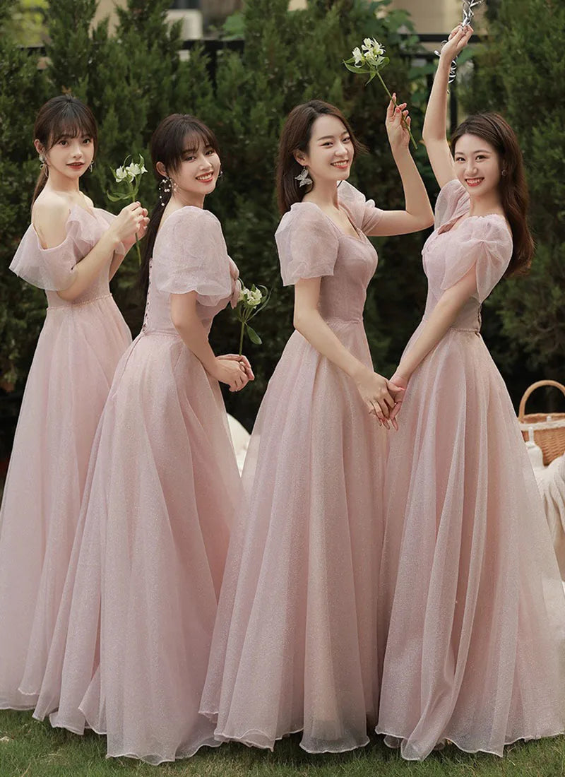 Robe de demoiselle d'honneur féerique printemps-été 2026 pour sœurs minces, robe de soirée de mariage élégante