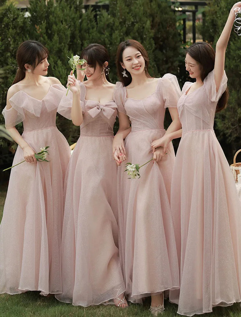 Robe de demoiselle d'honneur féerique printemps-été 2026 pour sœurs minces, robe de soirée de mariage élégante